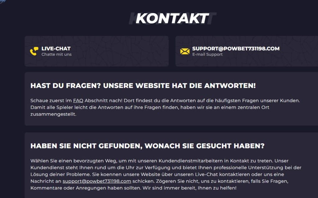 Kundensupport Online Wettanbieter