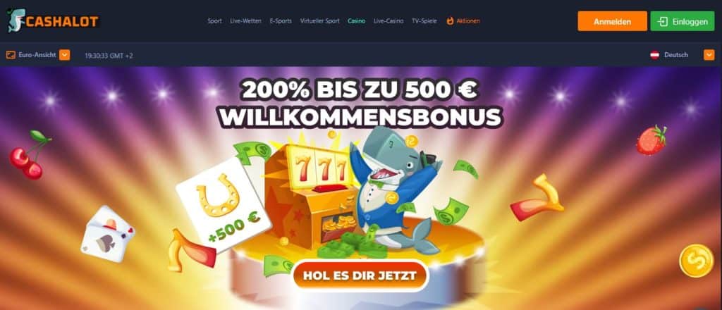 Cashalot - Online Casino mit wunderbaren Sportwetten Angeboten