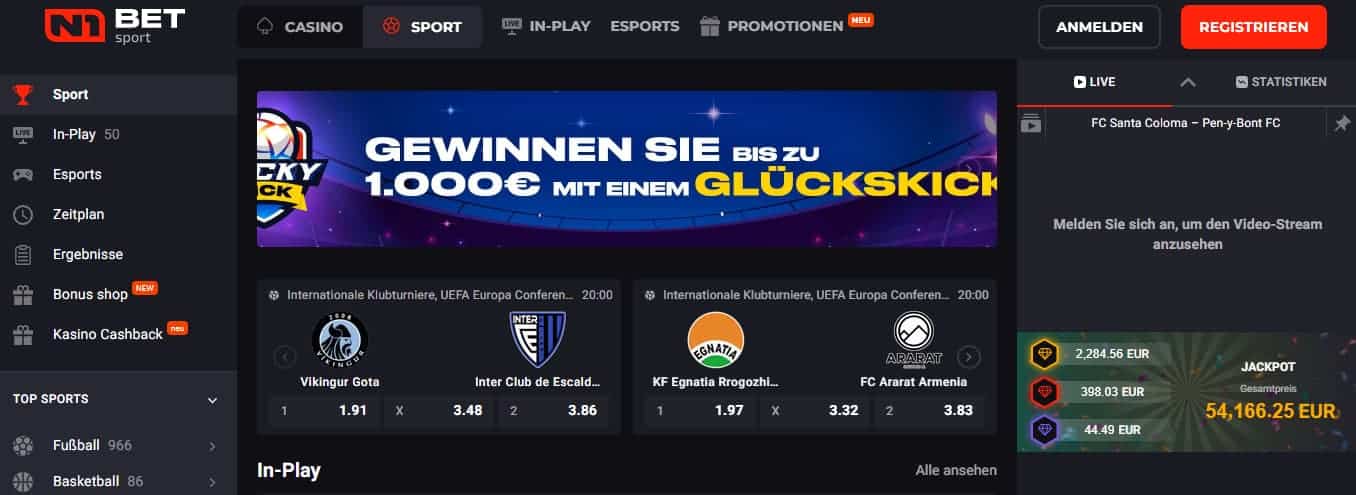 N1Bet Neue Wettanbieter Schweiz