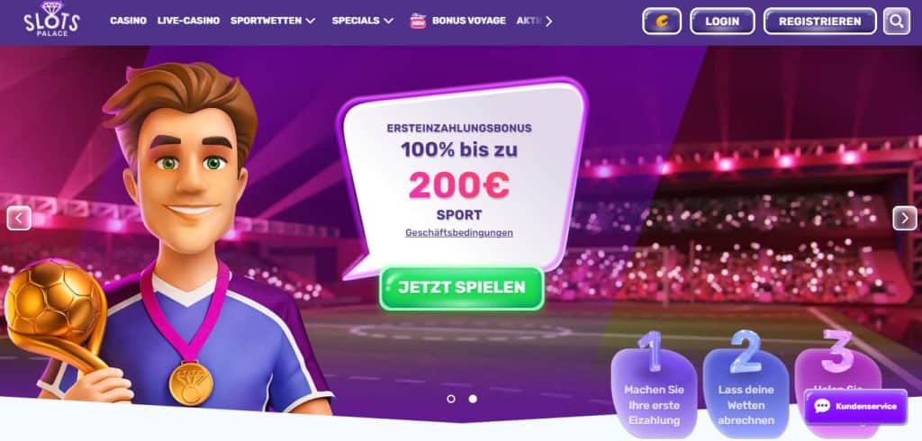 Slots Palace - Neue Plattform zum Wetten, attraktive Bonusangebote und spannende Sportwetten